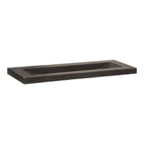 BRAUER Magma wastafel ondiep 100 met 1 spoelbak en 0 kraangaten natuursteen basalt antraciet WT-MAO1000AN