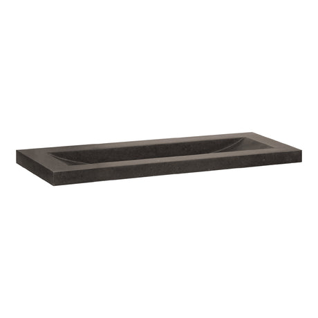 BRAUER Magma wastafel ondiep 100 met 1 spoelbak en 0 kraangaten natuursteen basalt antraciet WT-MAO1000AN