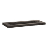BRAUER Magma wastafel ondiep 100 met 1 spoelbak en 2 kraangaten natuursteen basalt antraciet WT-MAO1002AN