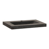BRAUER Magma wastafel ondiep 60 met 1 spoelbak en 1 kraangat natuursteen basalt antraciet WT-MAO601AN
