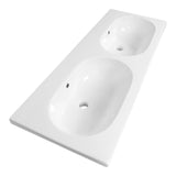 BRAUER Moon wastafel 120-2 met 2 spoelbakken en 0 kraangaten keramiek hoogglans wit WT-MO120-20HW
