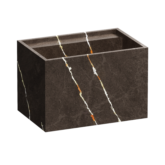 BRAUER Nova wastafel 60 incl. verborgen ophangbeugels met 1 spoelbak en 0 kraangaten marmerlook Copper Brown WT-NO600CB
