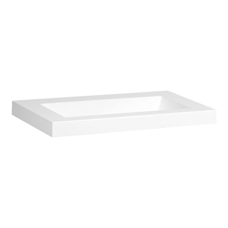 BRAUER Spring wastafel ondiep 60 met 1 spoelbak en 0 kraangaten mineraalmarmer zijdeglans wit WT-SI600ZW