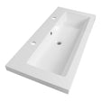 BRAUER Solar Medium wastafel 100 met 1 spoelbak en 2 kraangaten mineraalmarmer zijdeglans wit WT-SOM1002ZW