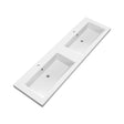 BRAUER Solar Medium wastafel 160 met 2 spoelbakken en 2 kraangaten mineraalmarmer mat wit WT-SOM1602MW