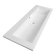 BRAUER Solar Slim wastafel 120-1 met 1 spoelbak en 0 kraangaten mineraalmarmer zijdeglans wit WT-SOS120-10ZW