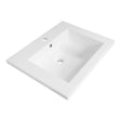 BRAUER Solar Slim wastafel 60 met 1 spoelbak en 1 kraangat mineraalmarmer zijdeglans wit WT-SOS601ZW