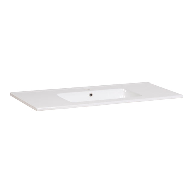 BRAUER Starfall wastafel 100 met 1 spoelbak en 1 kraangat keramiek hoogglans wit WT-ST1001HW