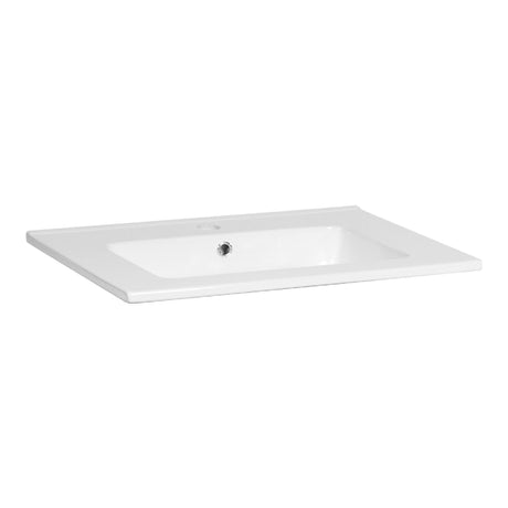 BRAUER Starfall wastafel 60 met 1 spoelbak en 1 kraangat keramiek hoogglans wit WT-ST601HW